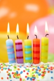 Five birthday candles