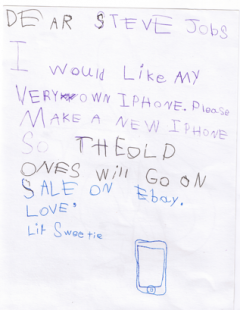 Lil Sweetie's message to Steve Jobs